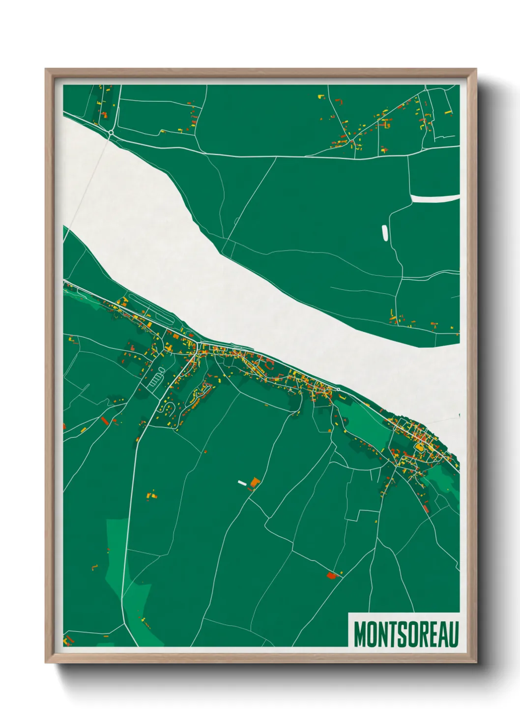 Une affiche de carte sur Montsoreau