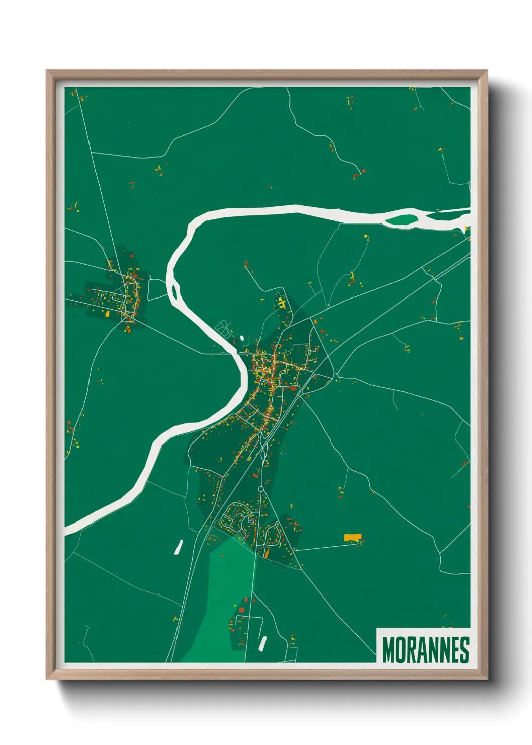 Une affiche de carte sur Morannes