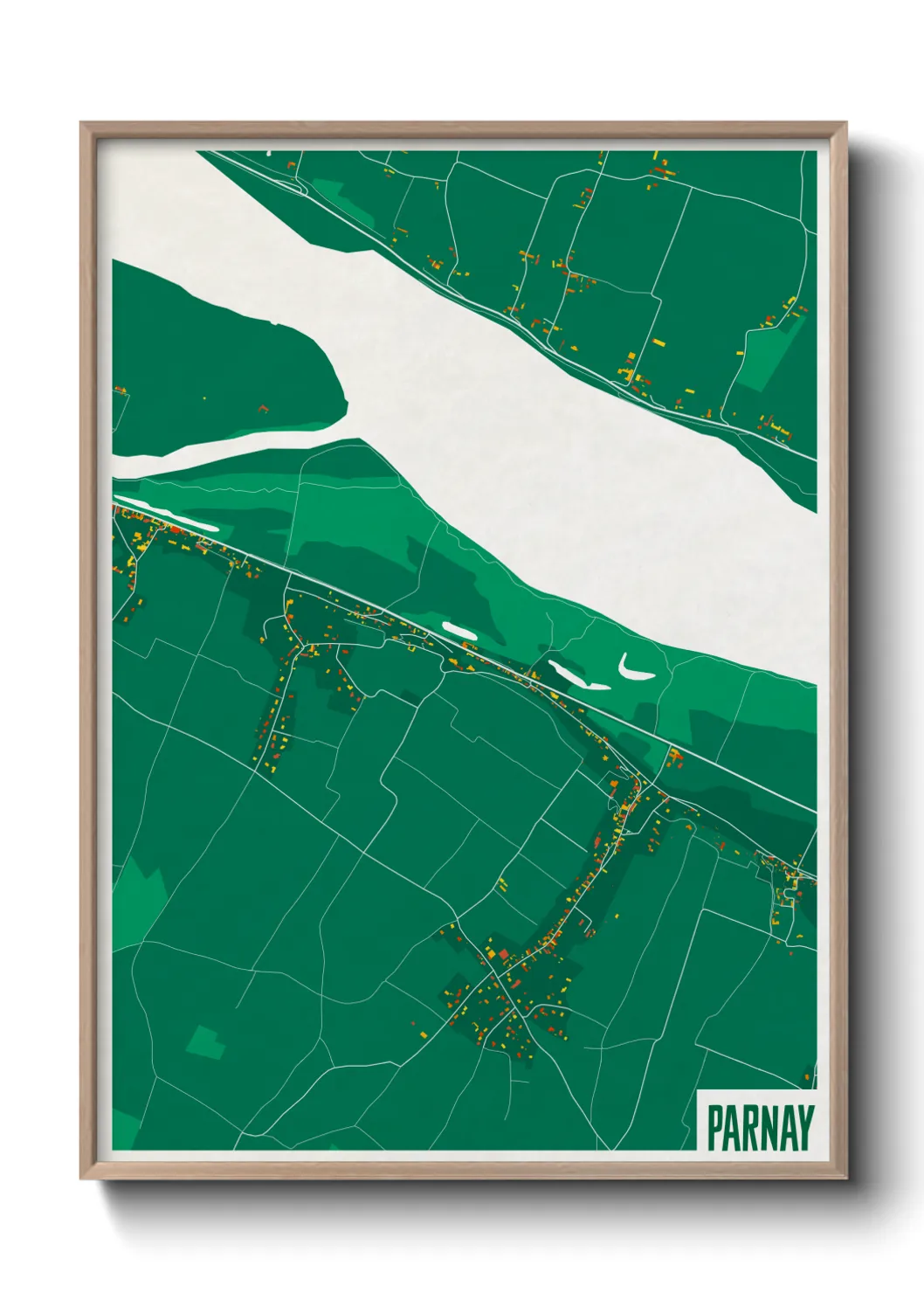 Une affiche de carte sur Parnay