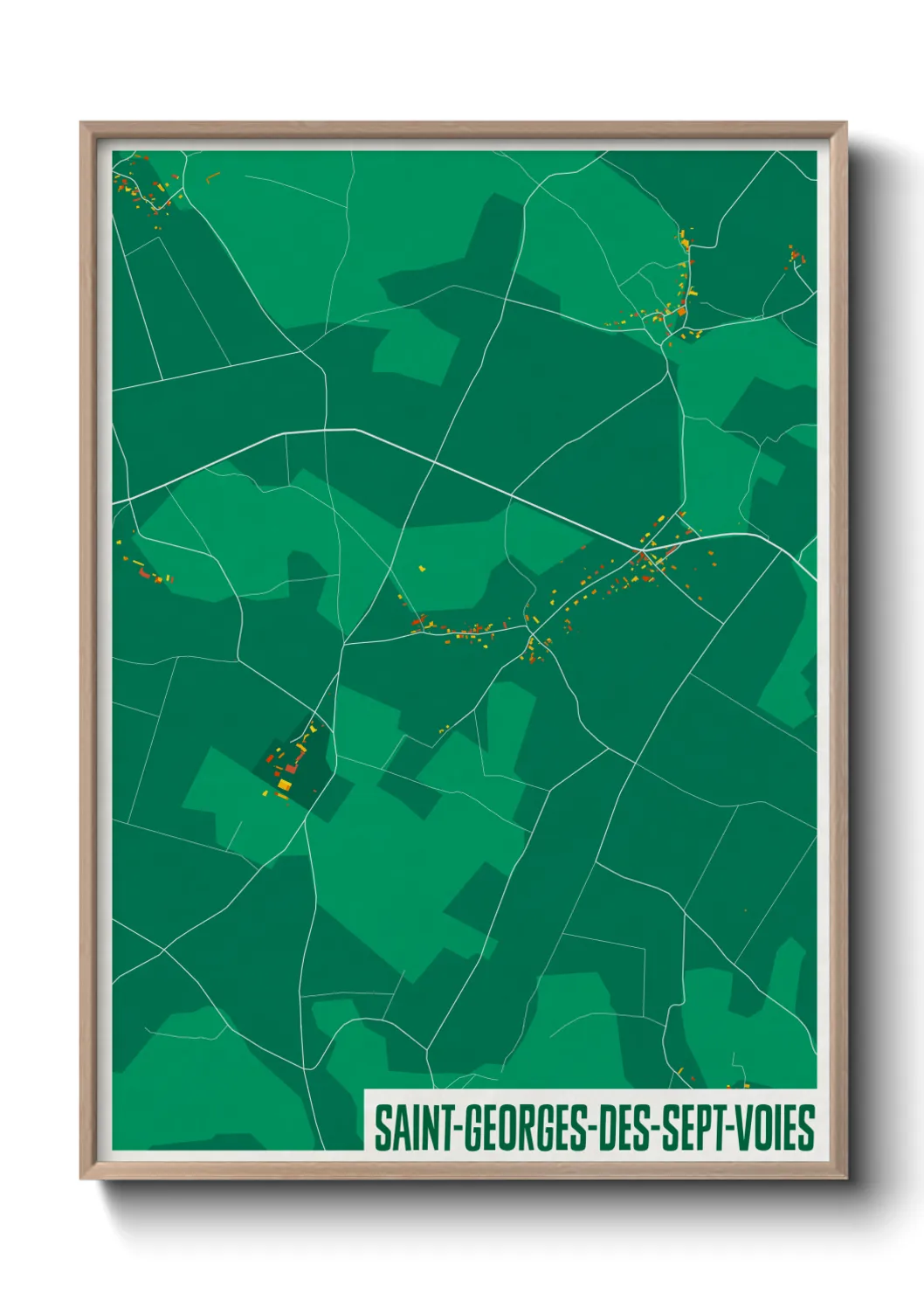 Un poster carteSaint-Georges-des-Sept-Voies