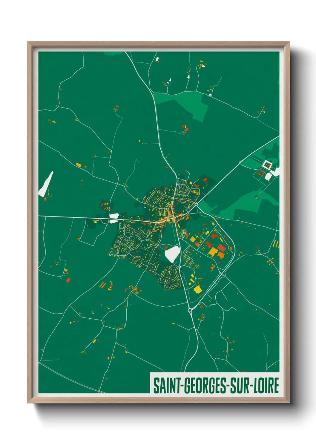 Une affiche de carte sur Saint-Georges-sur-Loire