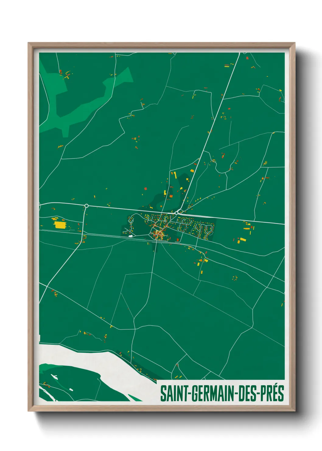 Une affiche de carte sur Saint-Germain-des-Prés