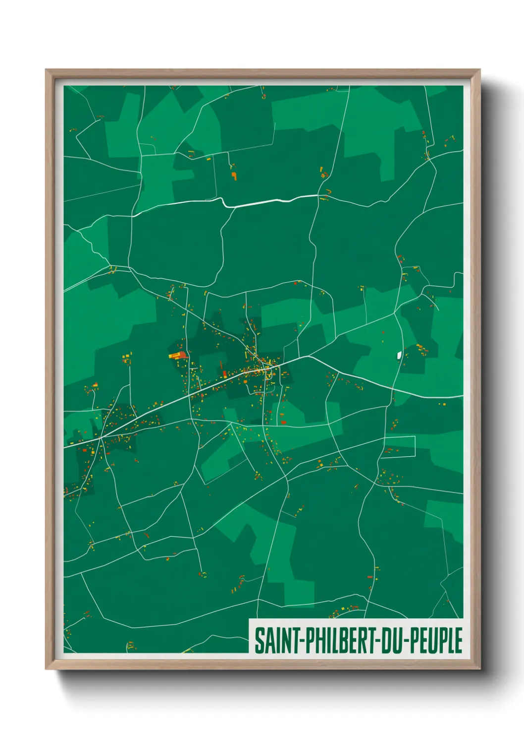 Une affiche de carte sur Saint-Philbert-du-Peuple