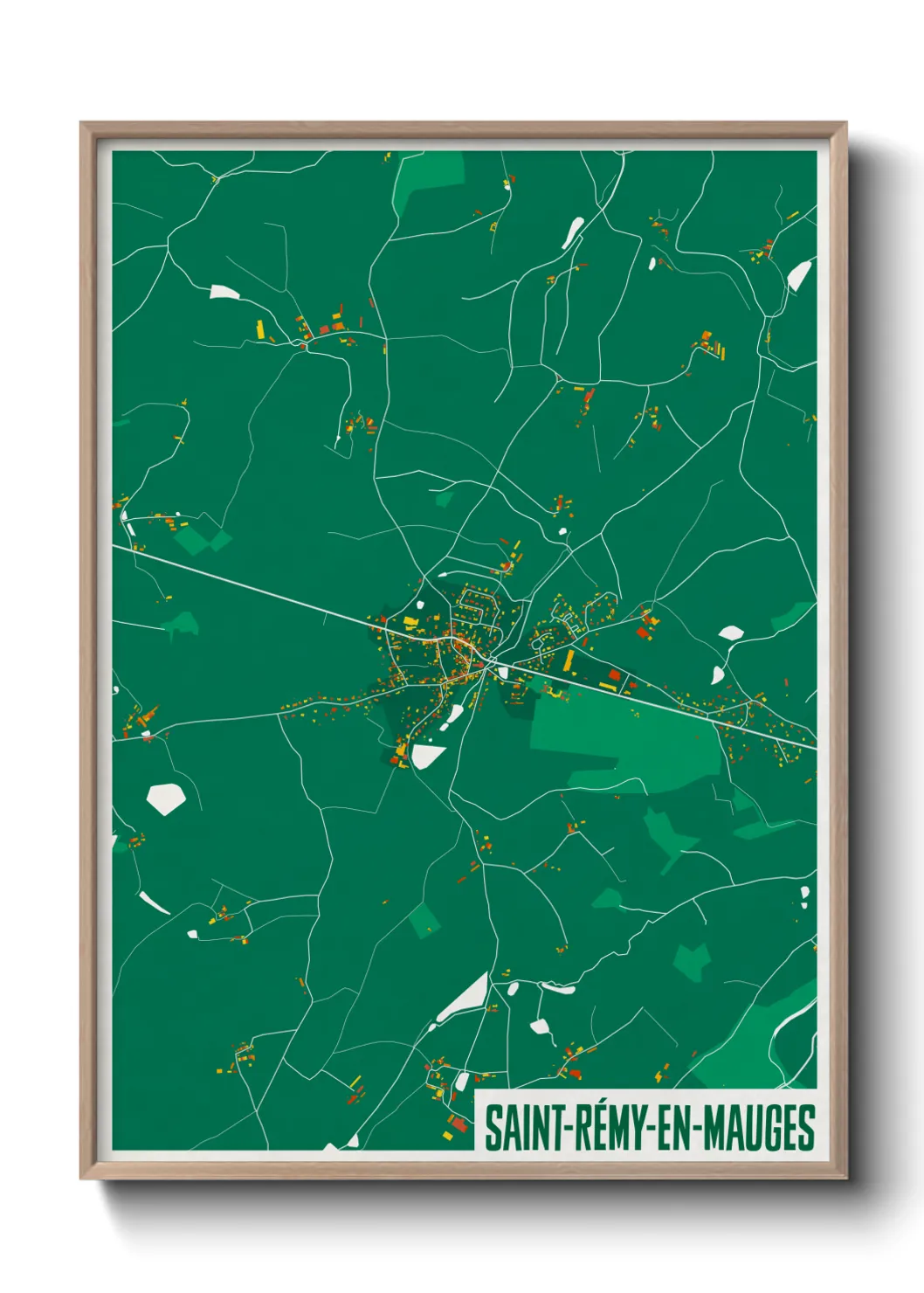 Une affiche de carte sur Saint-Rémy-en-Mauges