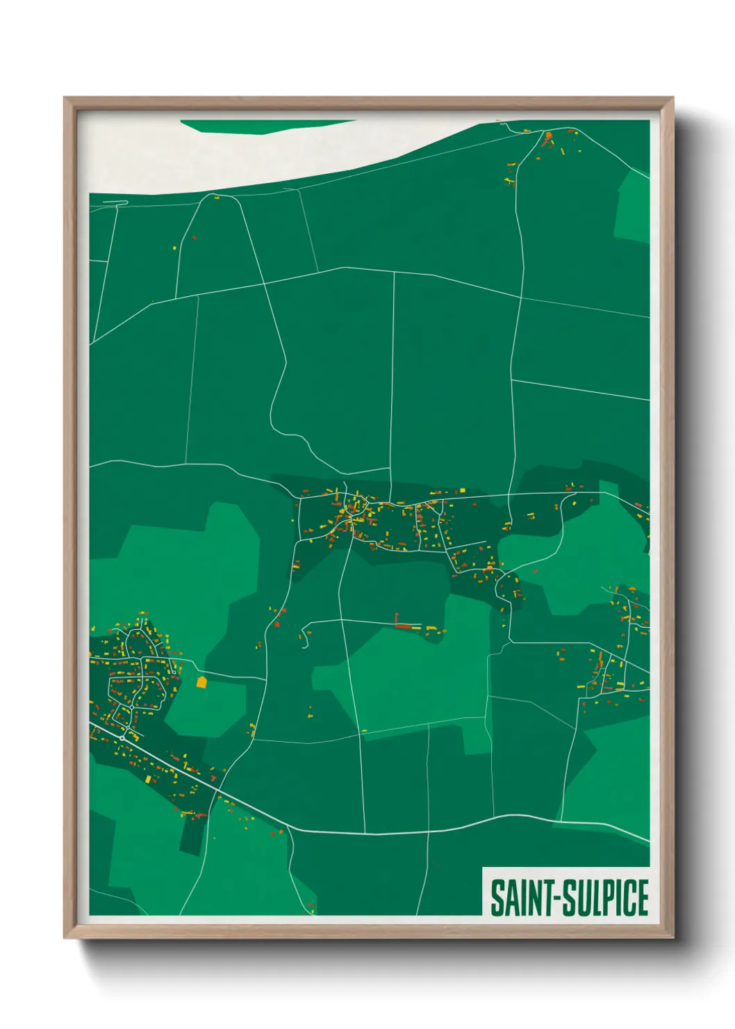 Une affiche de carte sur Saint-Sulpice