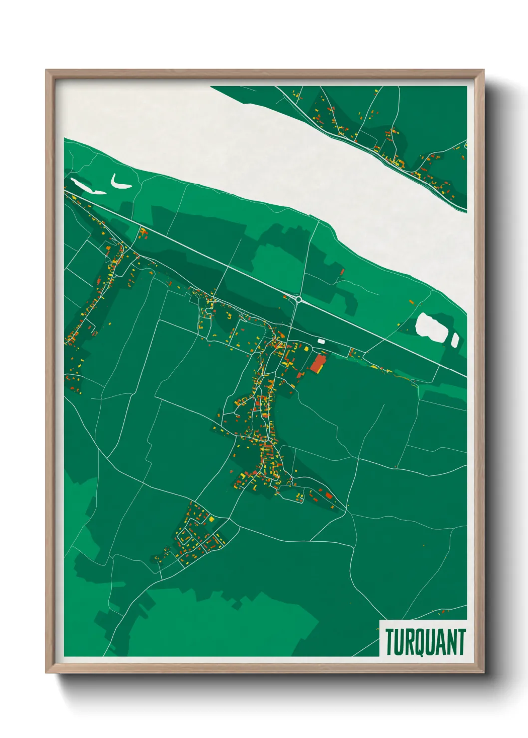 Une affiche de carte sur Turquant