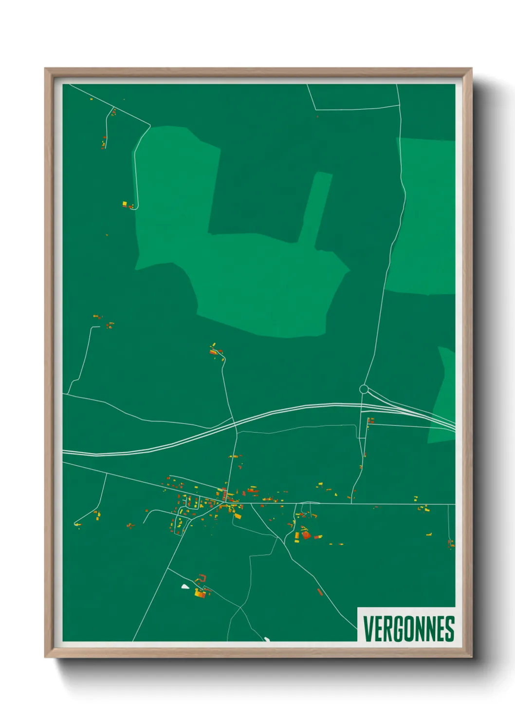 Une affiche de carte sur Vergonnes