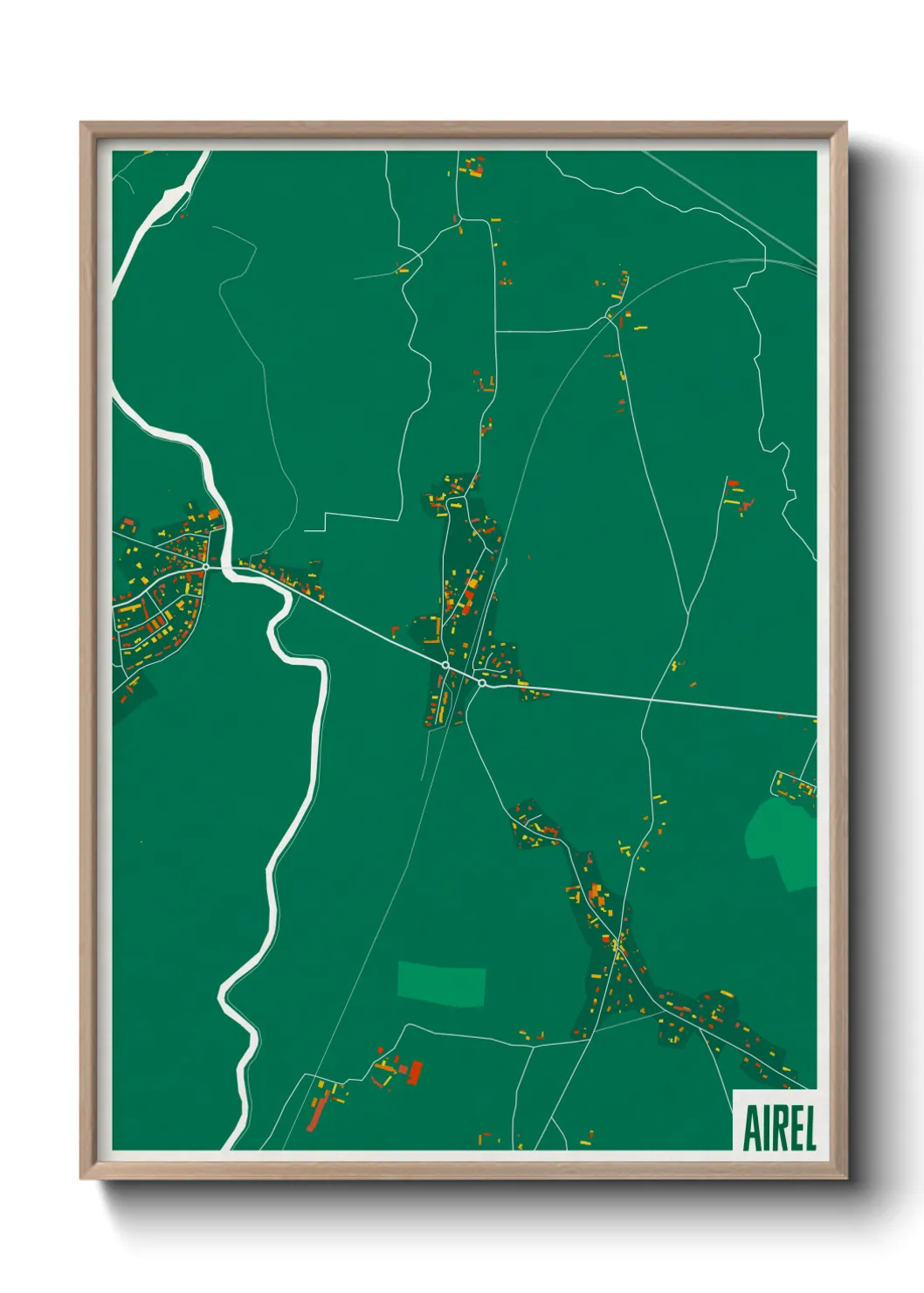 Une affiche de carte sur Airel