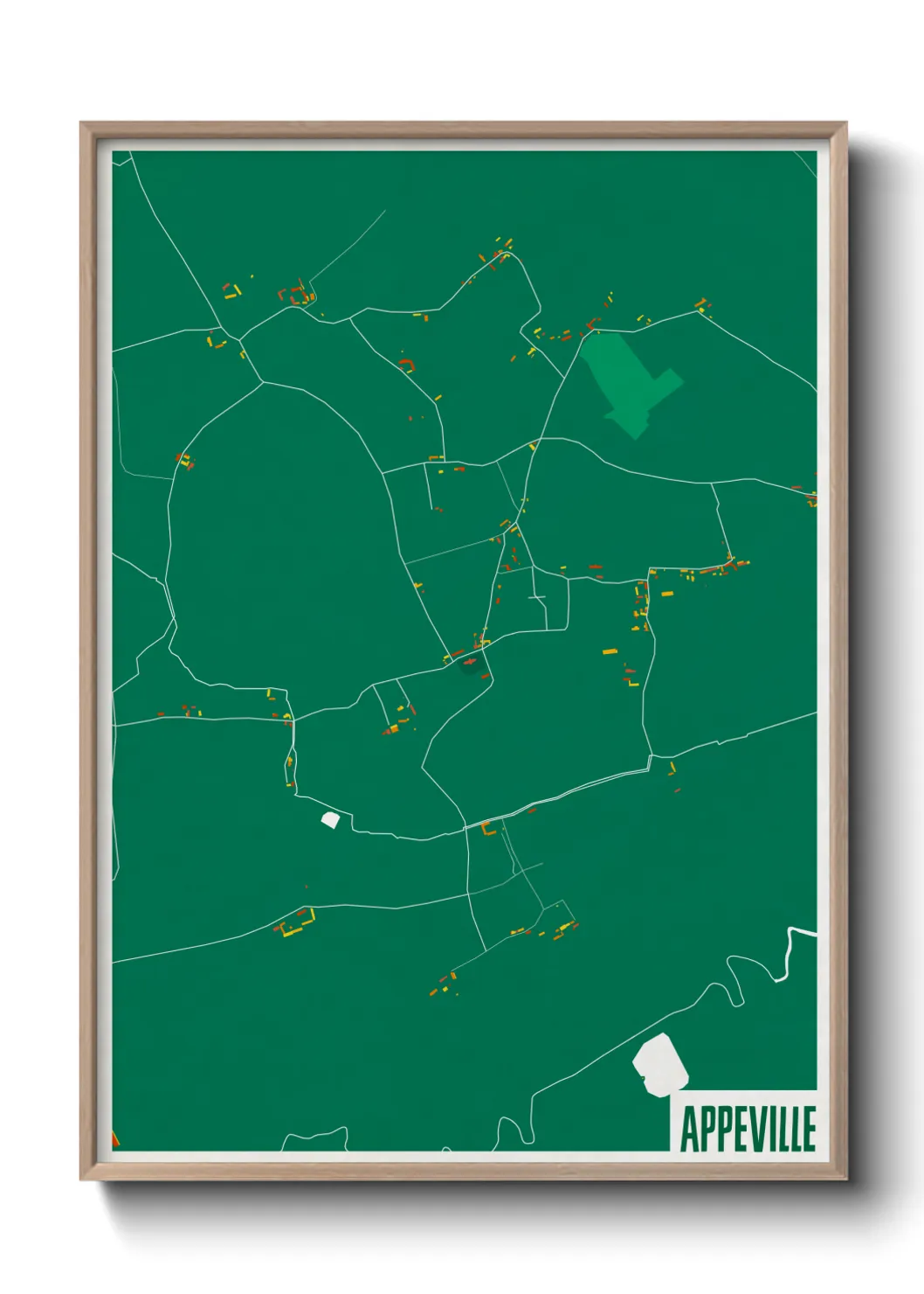 Une affiche de carte sur Appeville