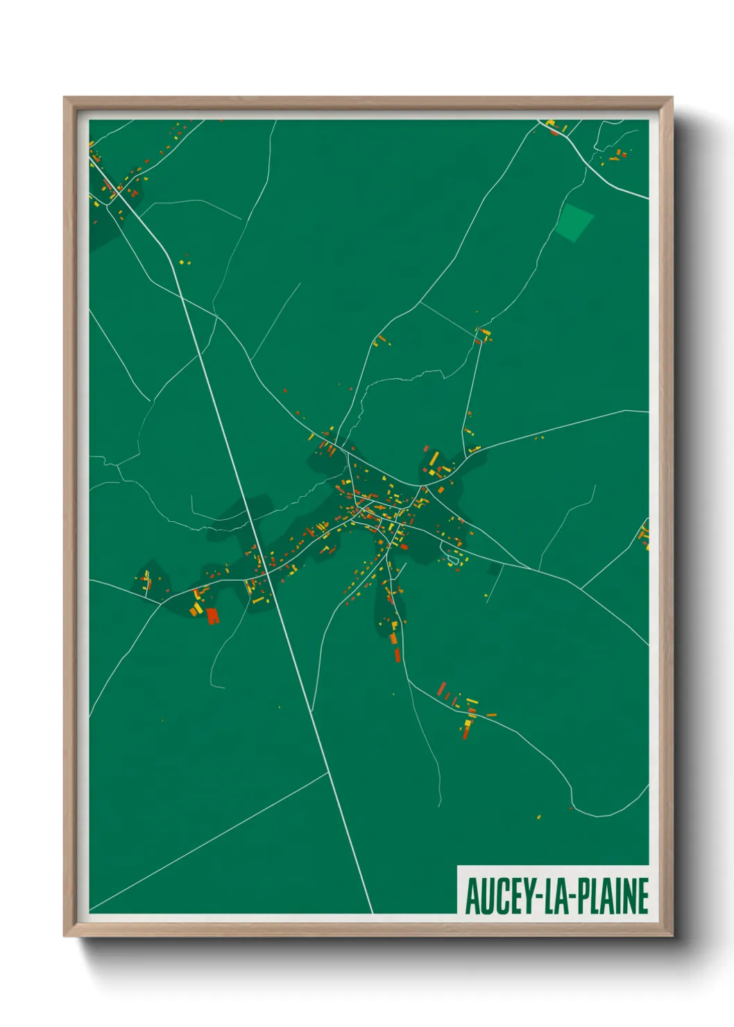 Une affiche de carte sur Aucey-la-Plaine