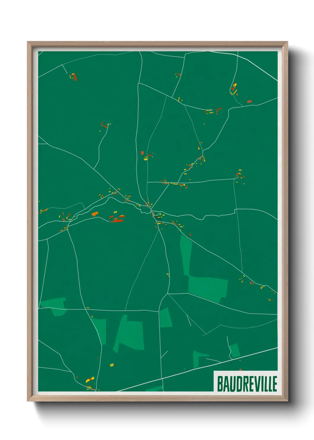 Une affiche de carte sur Baudreville