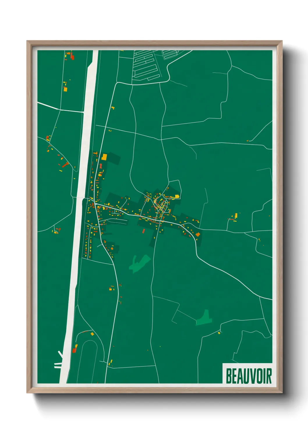 Une affiche de carte sur Beauvoir