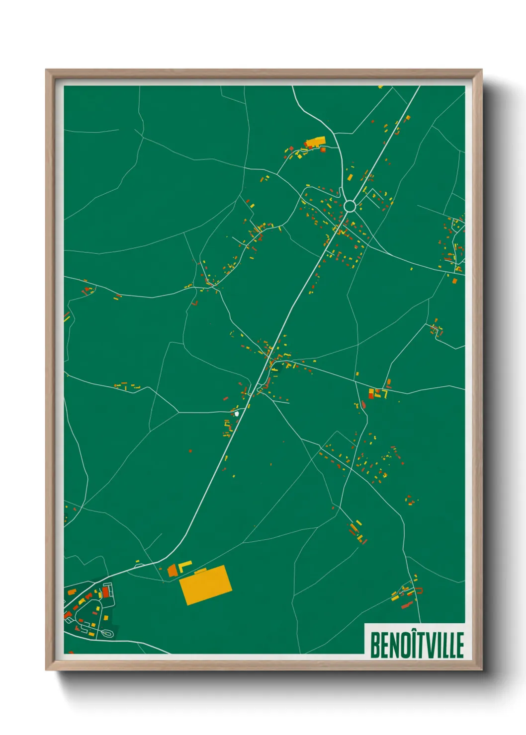 Une affiche de carte sur Benoîtville