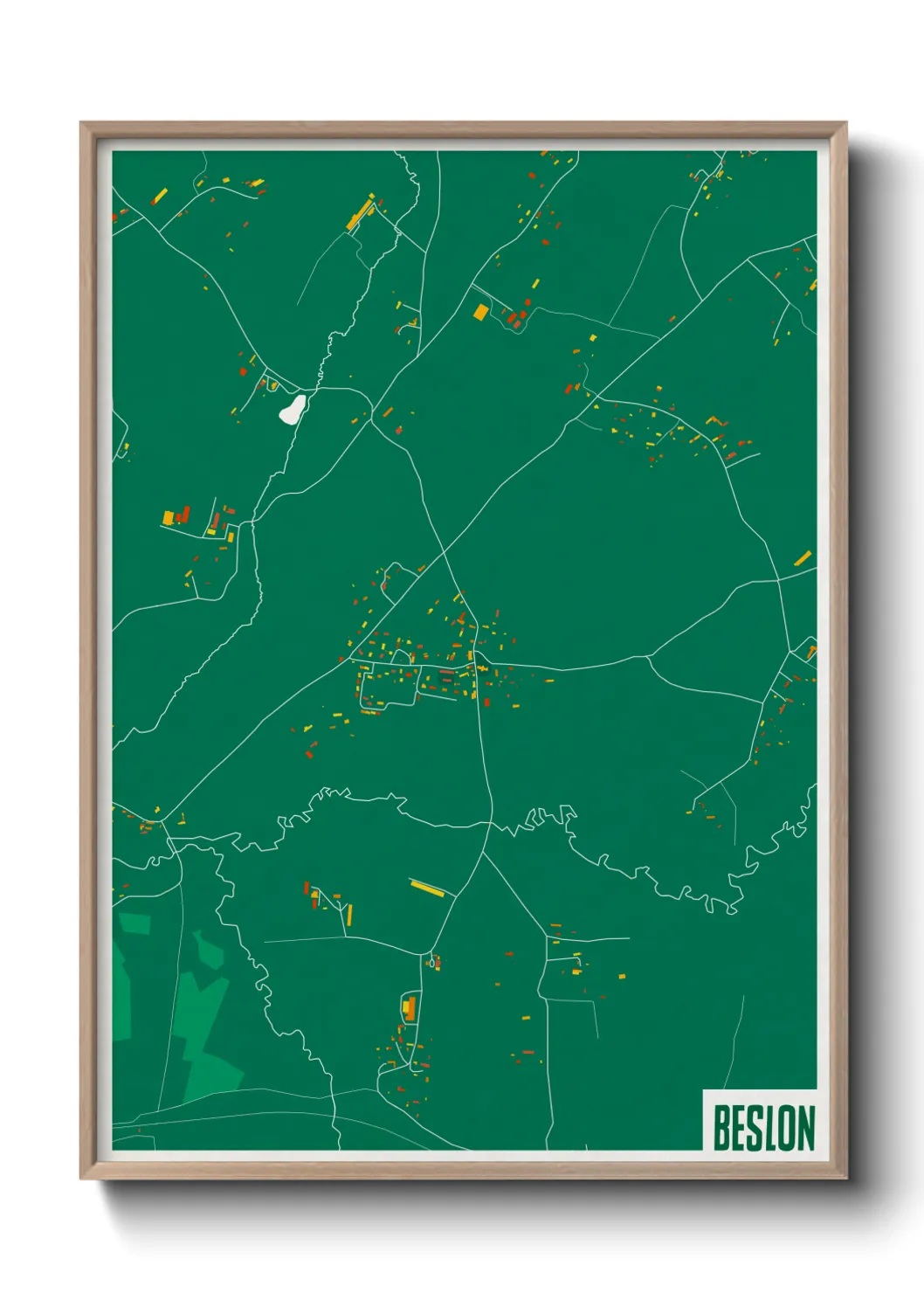 Une affiche de carte sur Beslon