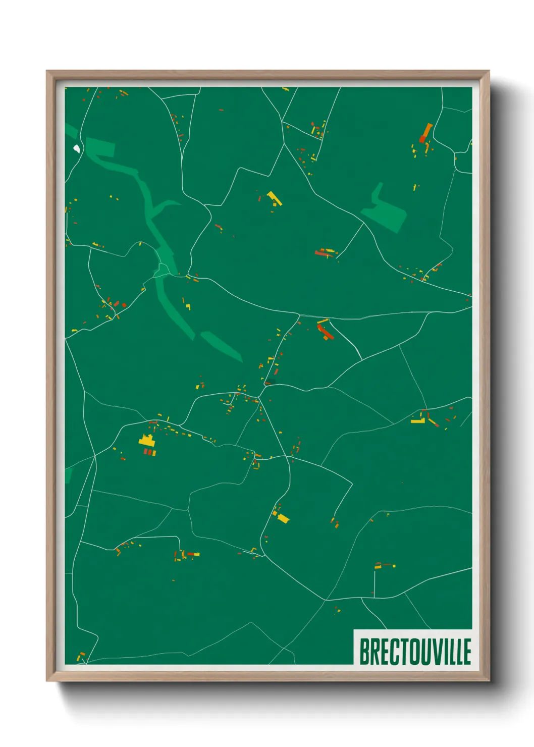 Une affiche de carte sur Brectouville