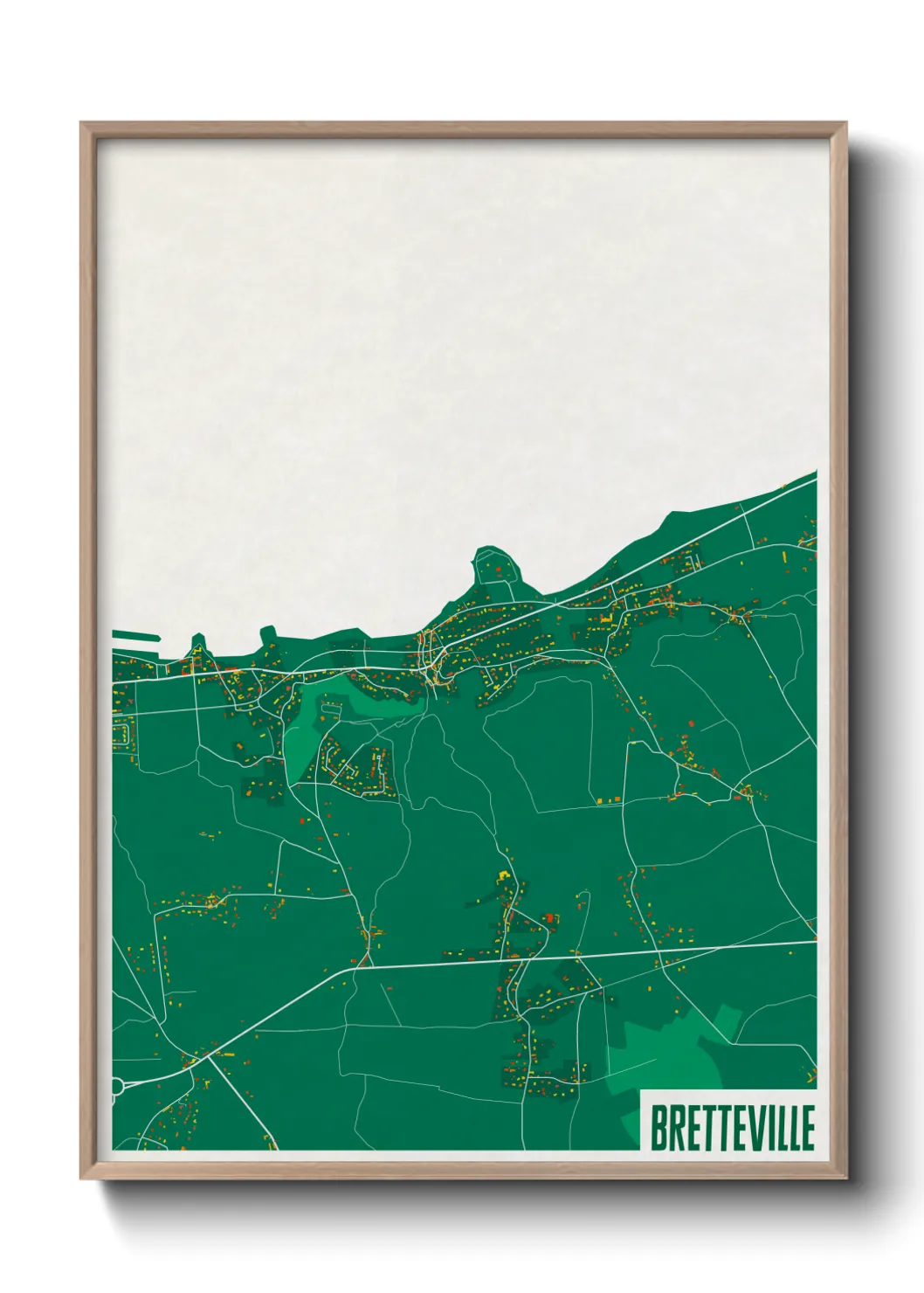 Une affiche de carte sur Bretteville