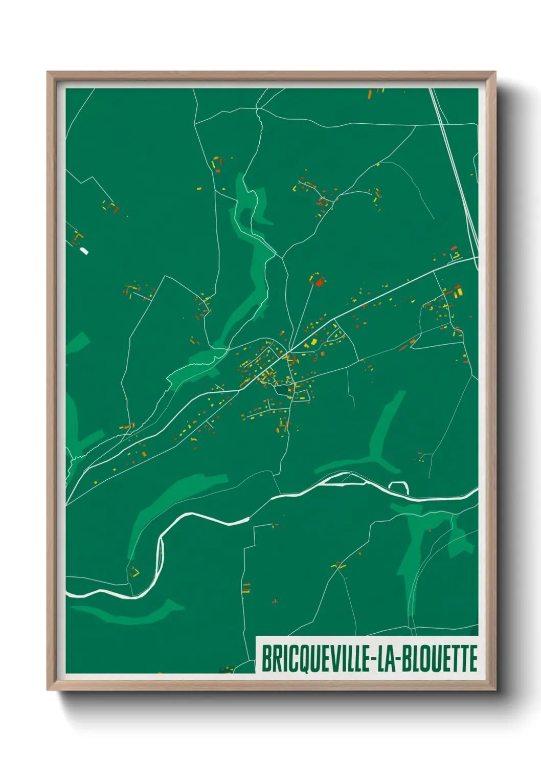 Une affiche de carte sur Bricqueville-la-Blouette