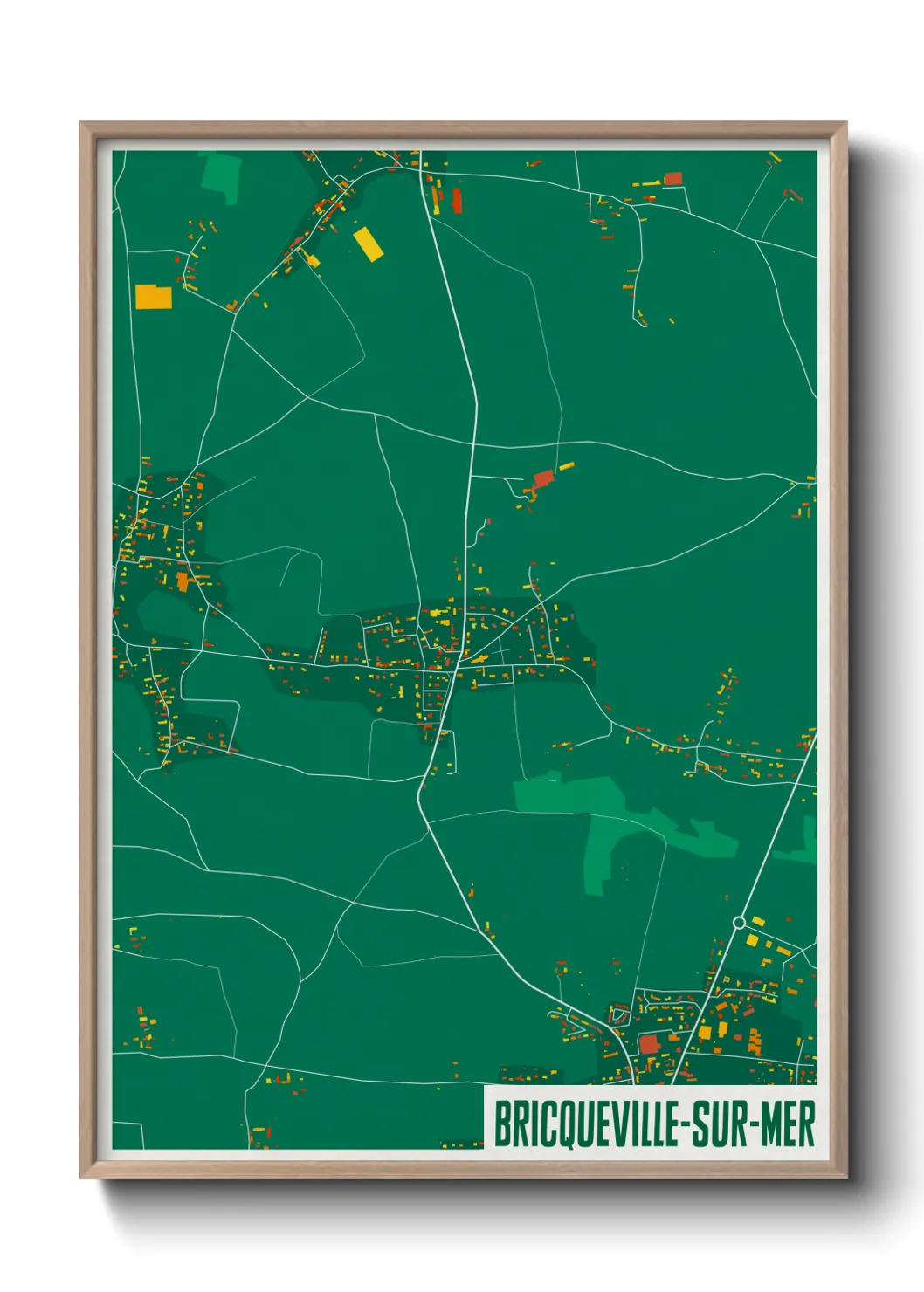 Un poster carteBricqueville-sur-Mer