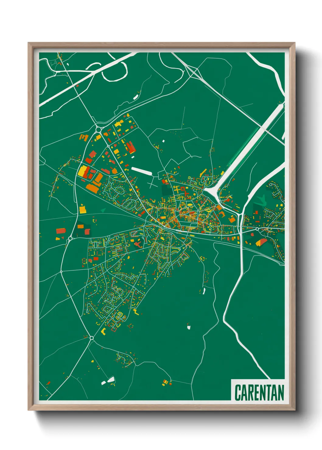 Une affiche de carte sur Carentan
