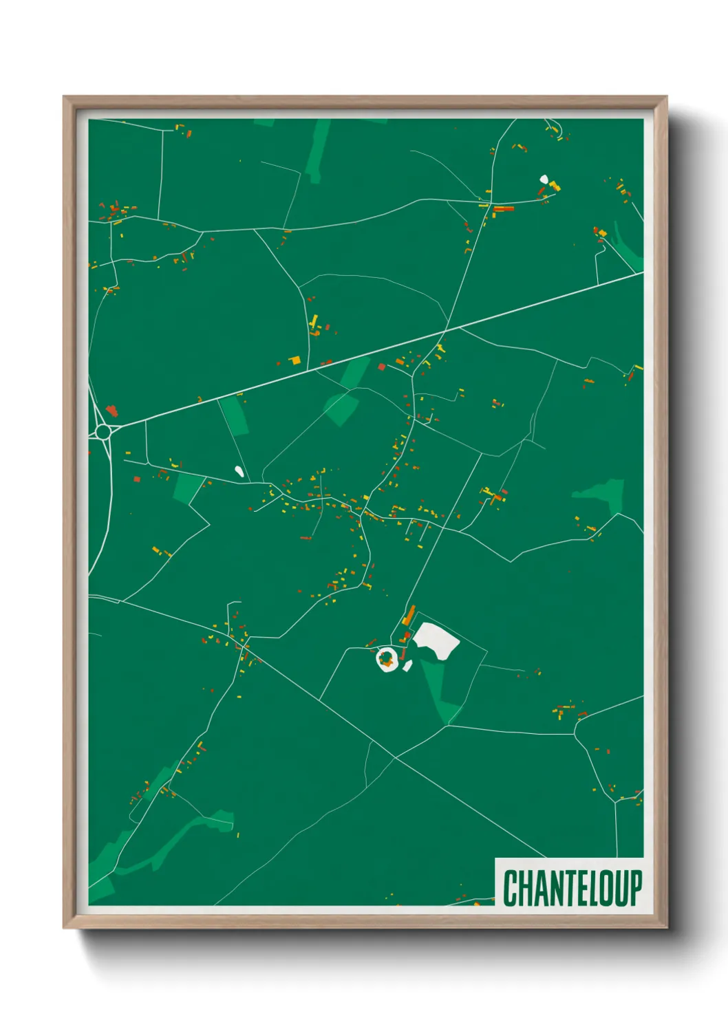 Une affiche de carte sur Chanteloup