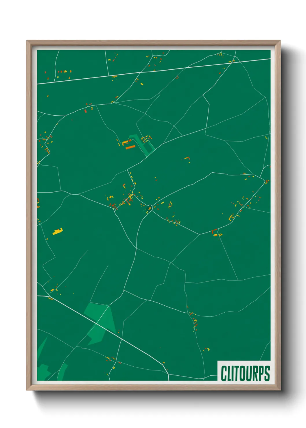 Une affiche de carte sur Clitourps