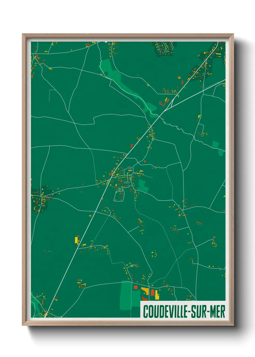 Une affiche de carte sur Coudeville-sur-Mer