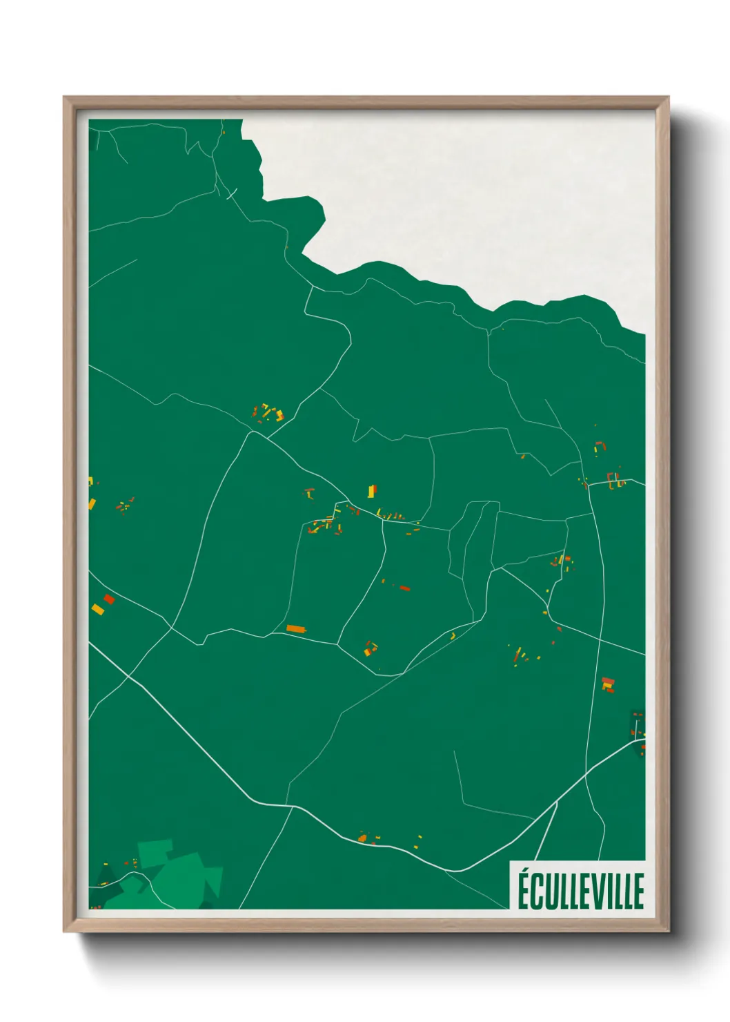 Une affiche de carte sur Éculleville