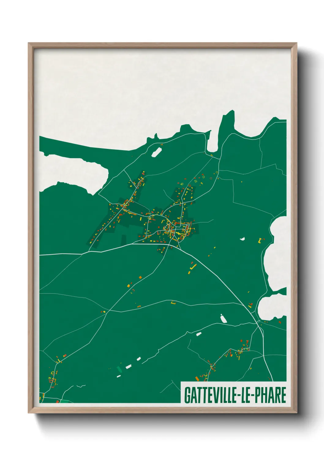 Un poster carteGatteville-le-Phare