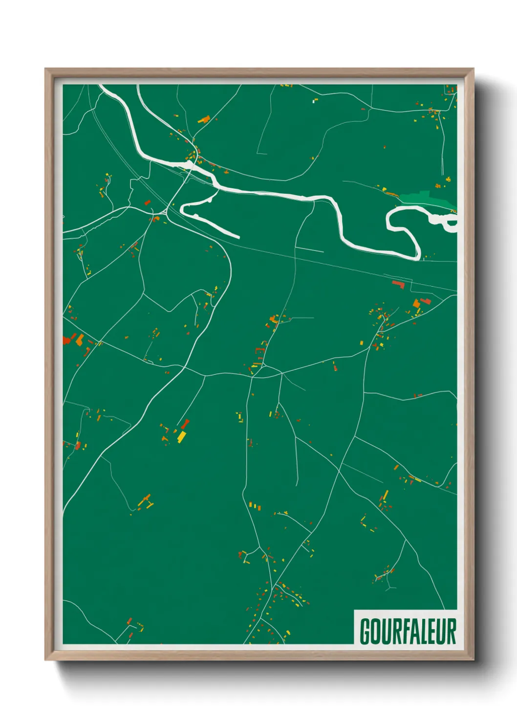 Une affiche de carte sur Gourfaleur