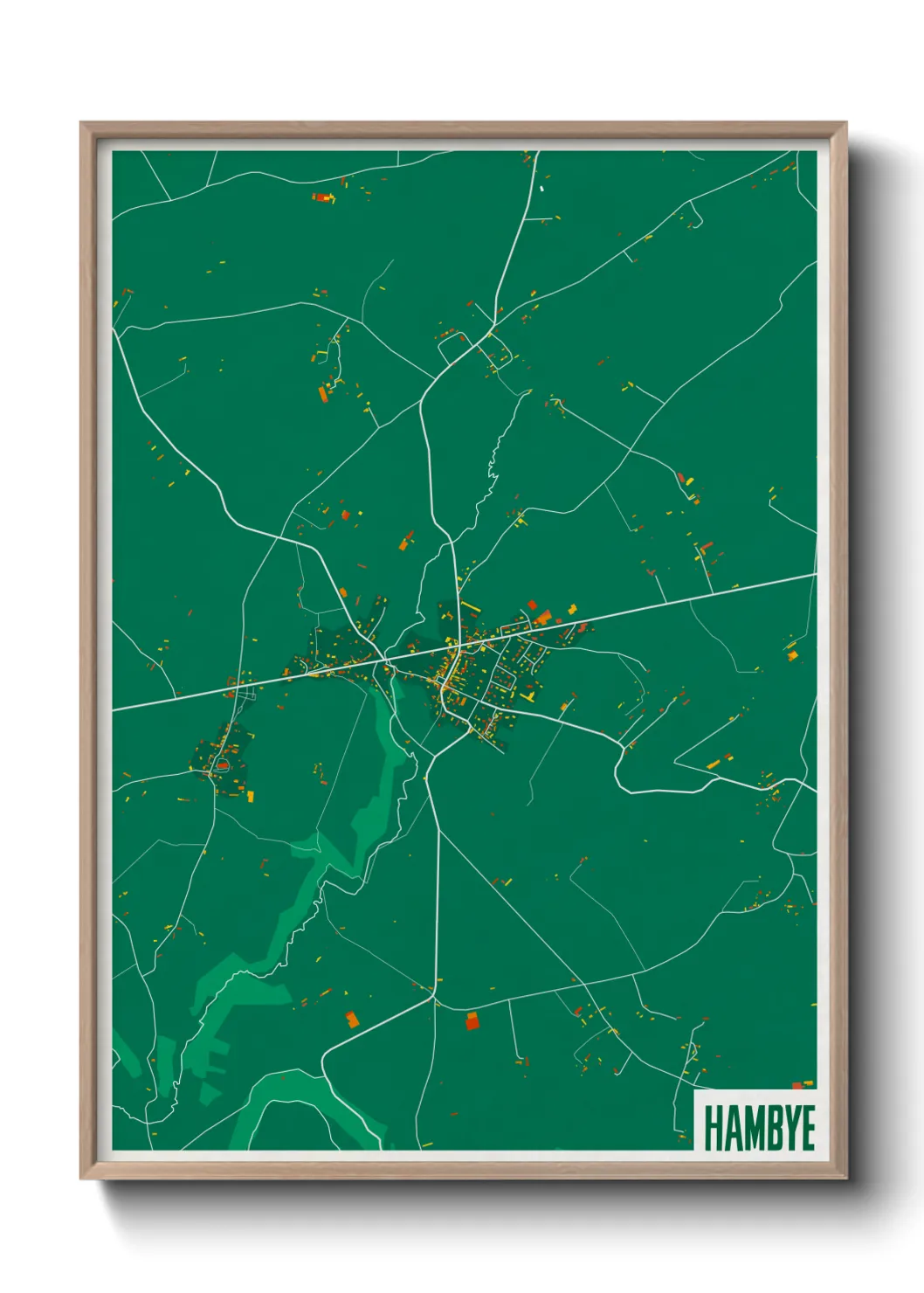 Une affiche de carte sur Hambye