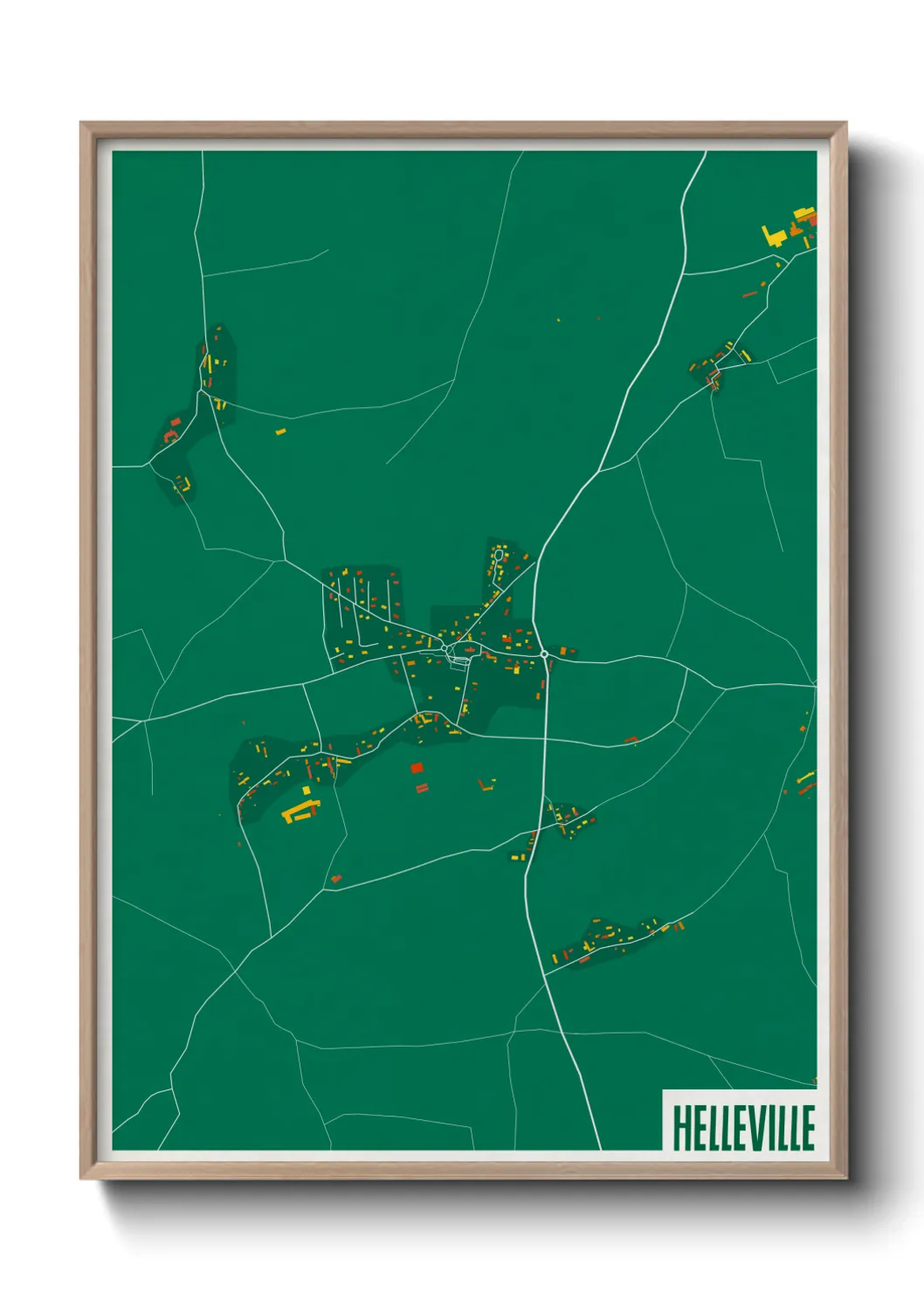 Une affiche de carte sur Helleville