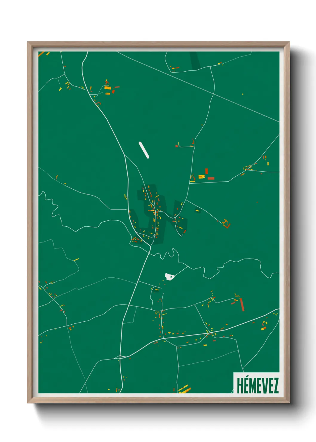 Une affiche de carte sur Hémevez