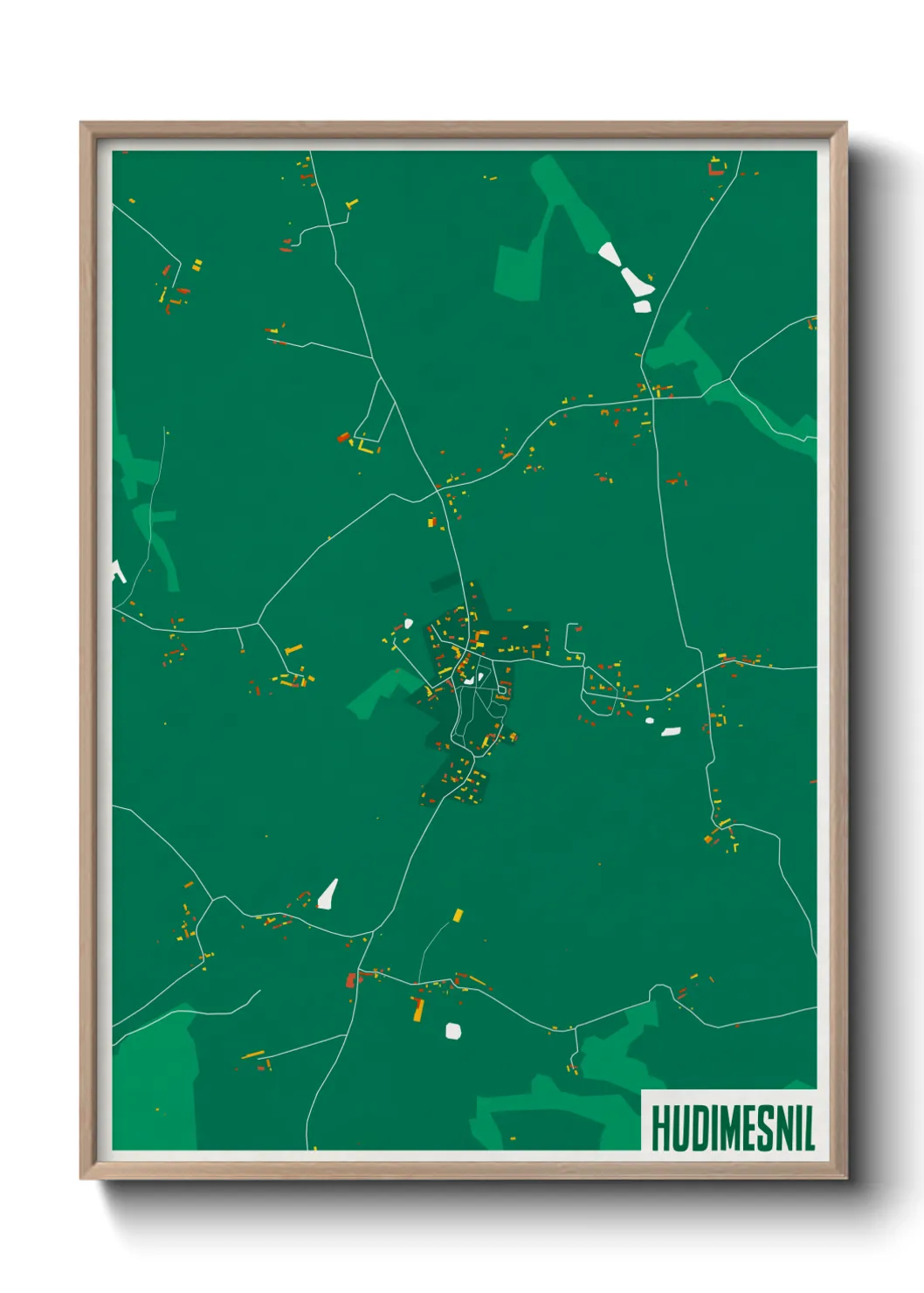 Une affiche de carte sur Hudimesnil