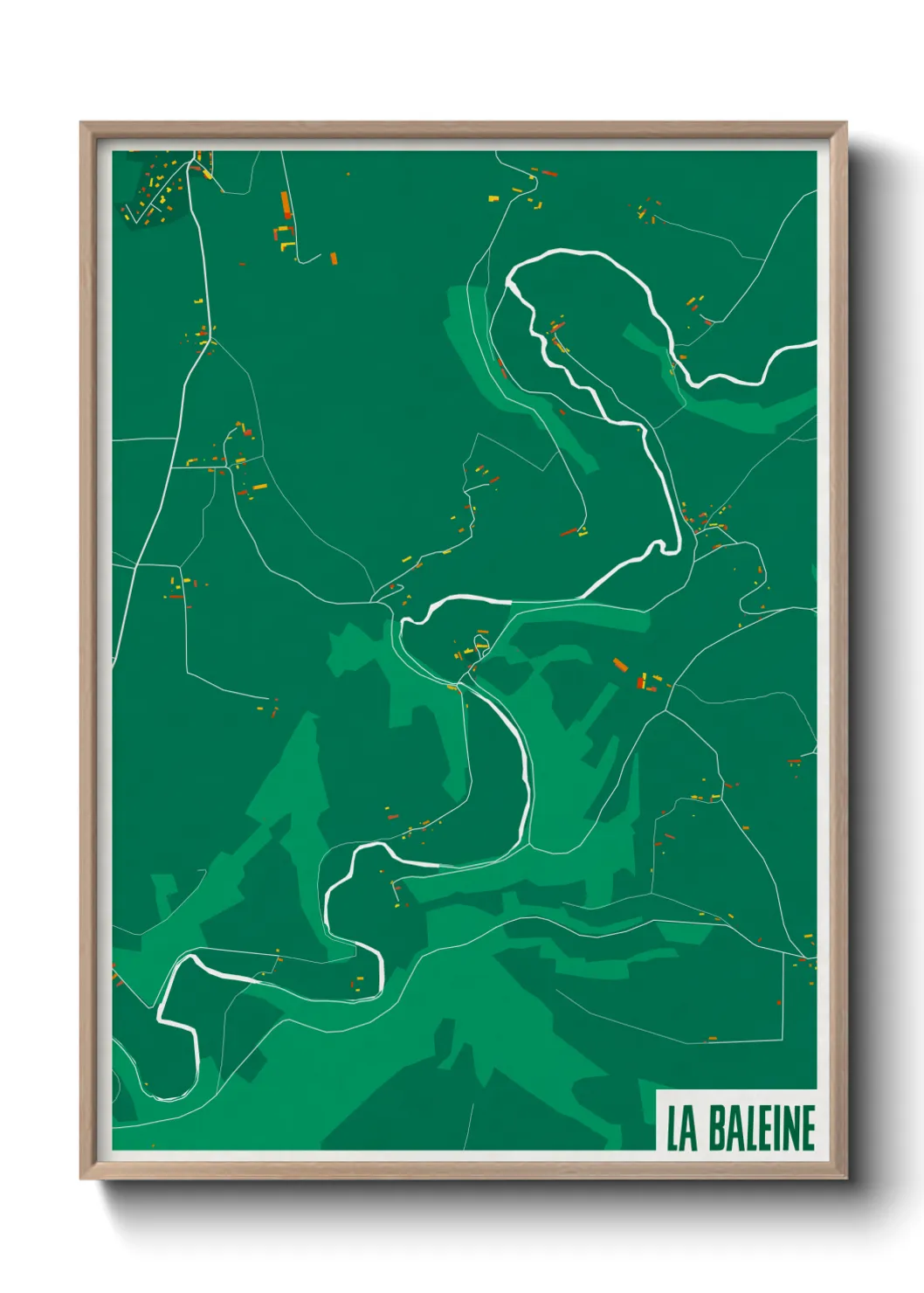 Une affiche de carte sur La Baleine