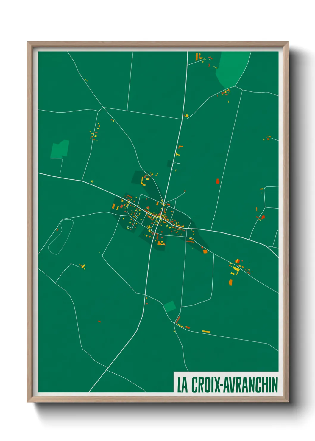 Une affiche de carte sur La Croix-Avranchin