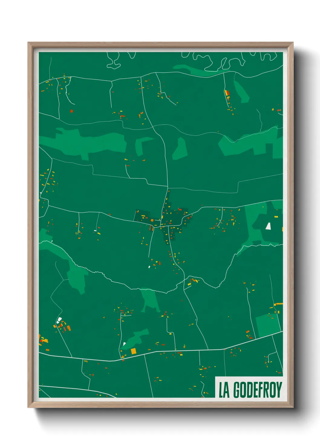 Une affiche de carte sur La Godefroy