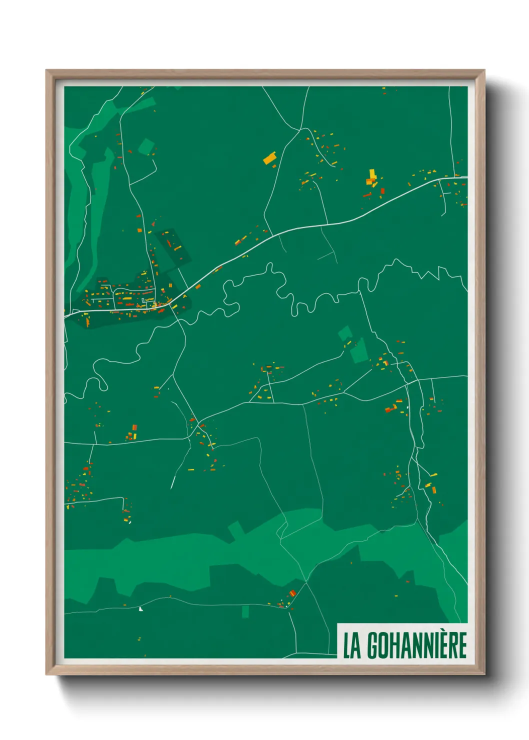 Une affiche de carte sur La Gohannière