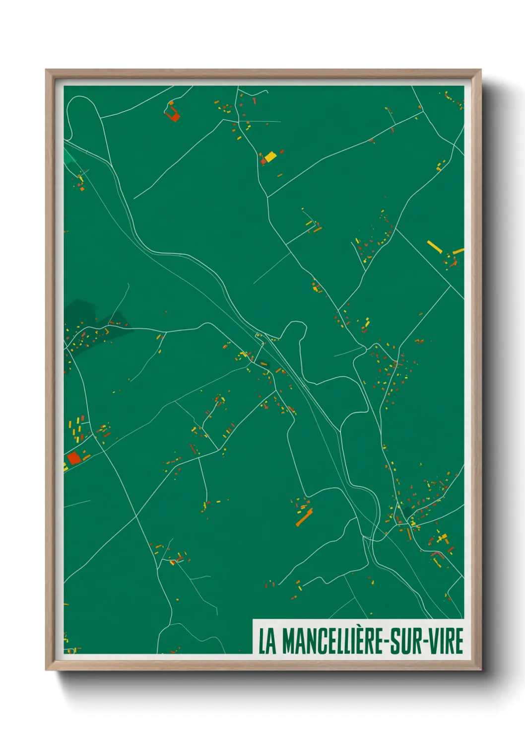 Une affiche de carte sur La Mancellière-sur-Vire