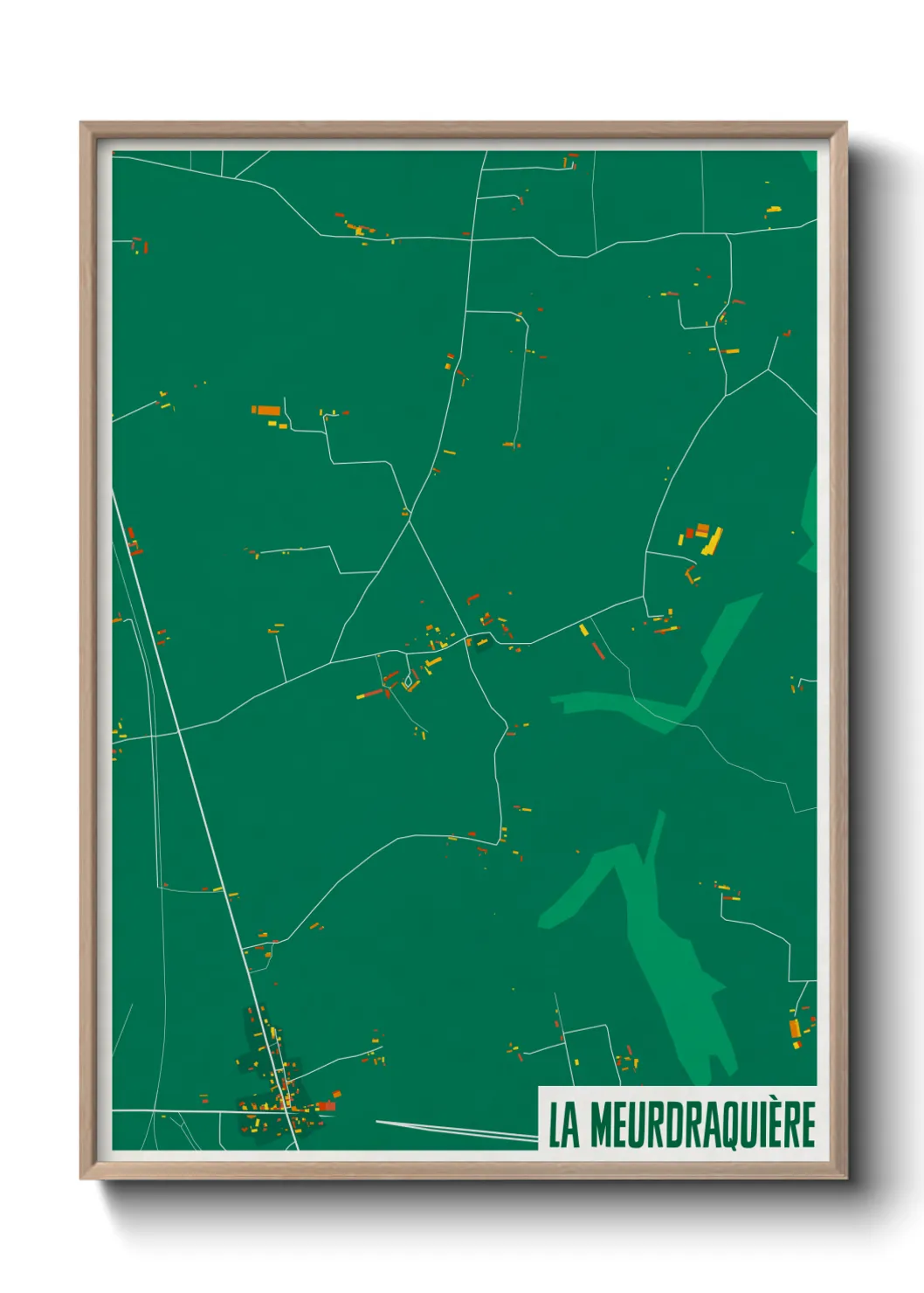 Une affiche de carte sur La Meurdraquière