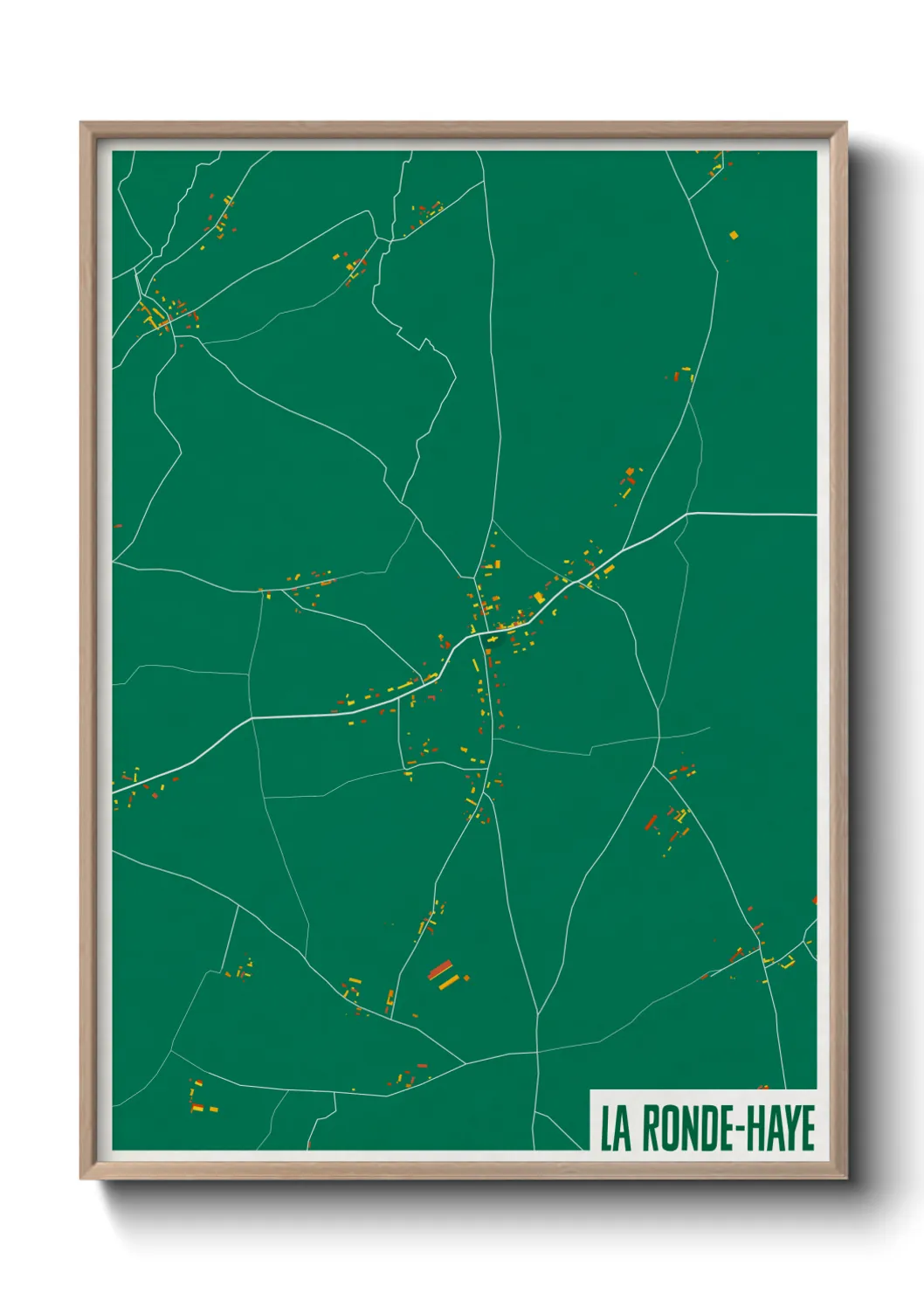 Une affiche de carte sur La Ronde-Haye