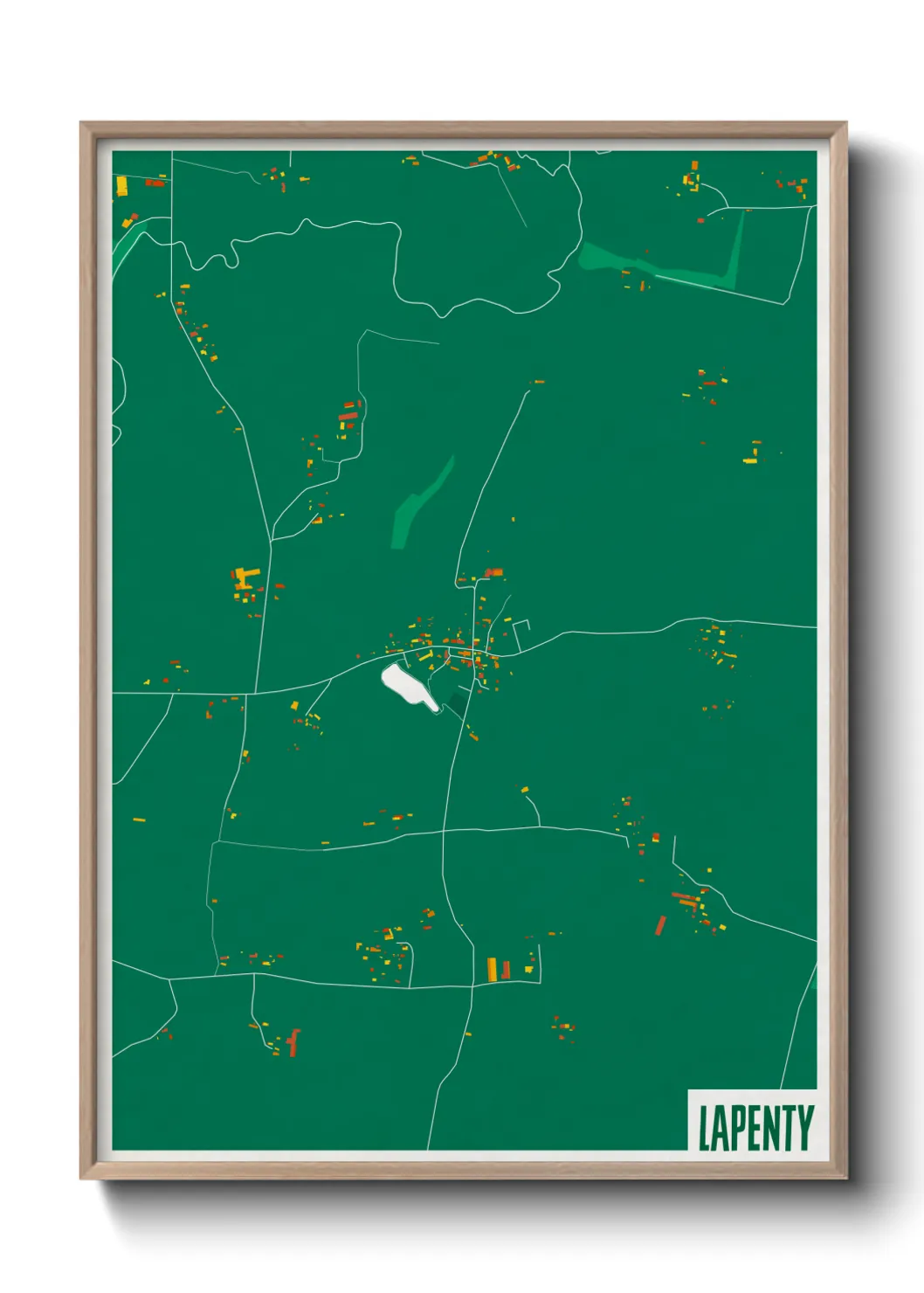 Une affiche de carte sur Lapenty