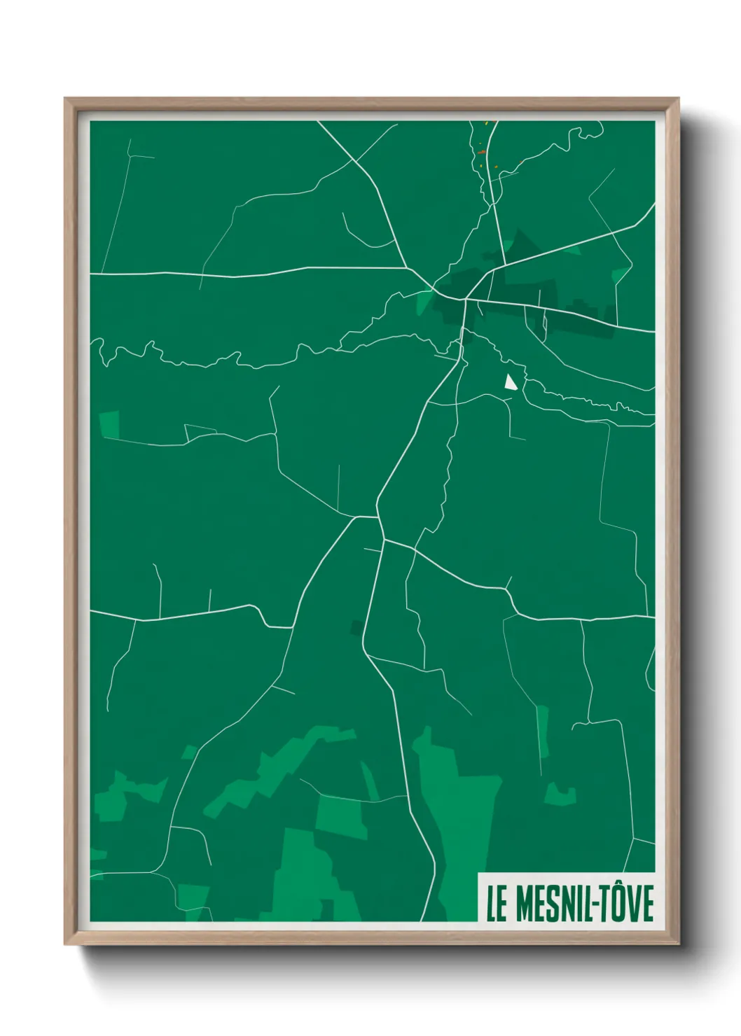 Une affiche de carte sur Le Mesnil-Tôve