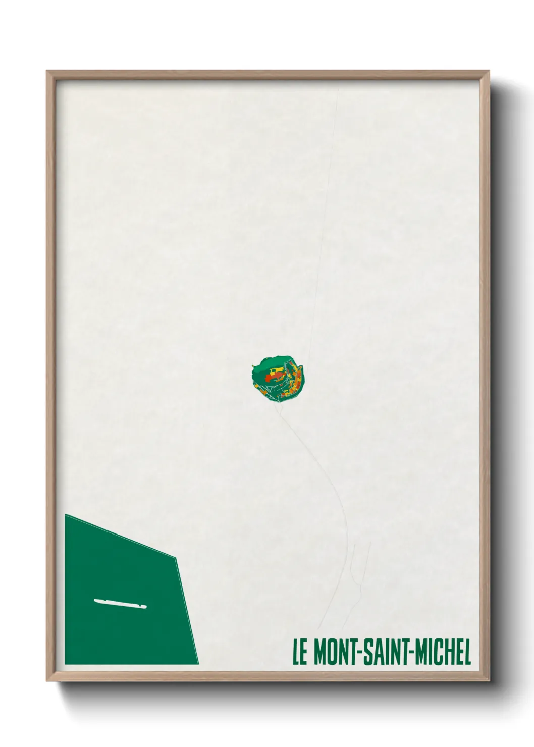 Une affiche de carte sur Le Mont-Saint-Michel