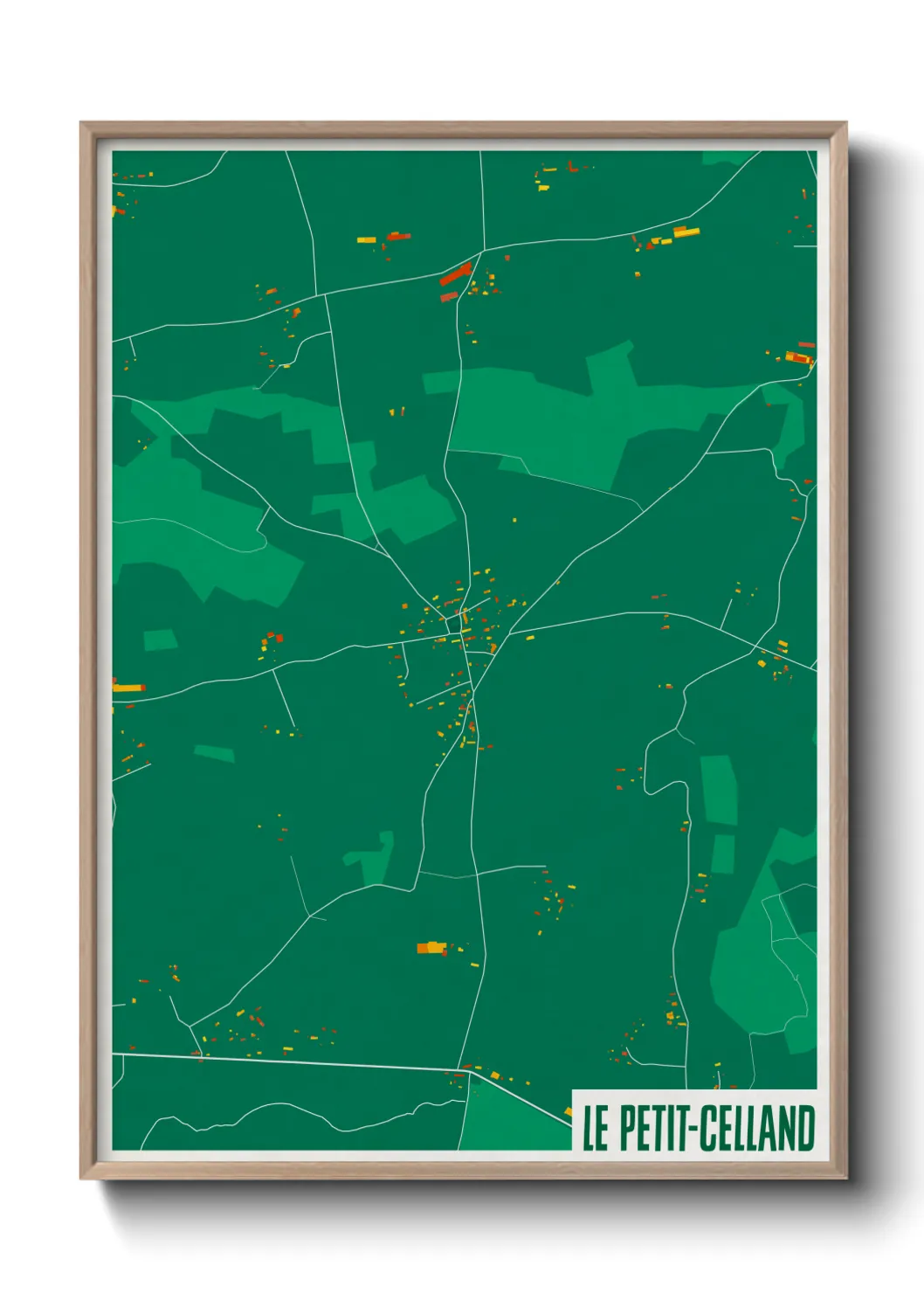 Une affiche de carte sur Le Petit-Celland