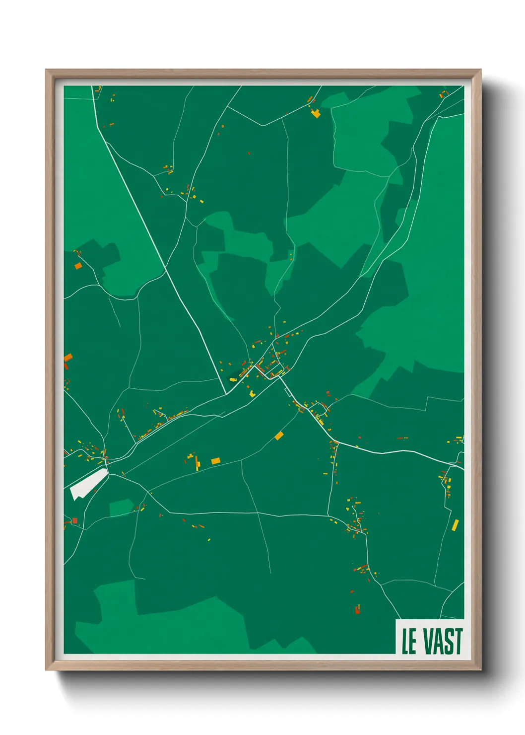 Une affiche de carte sur Le Vast