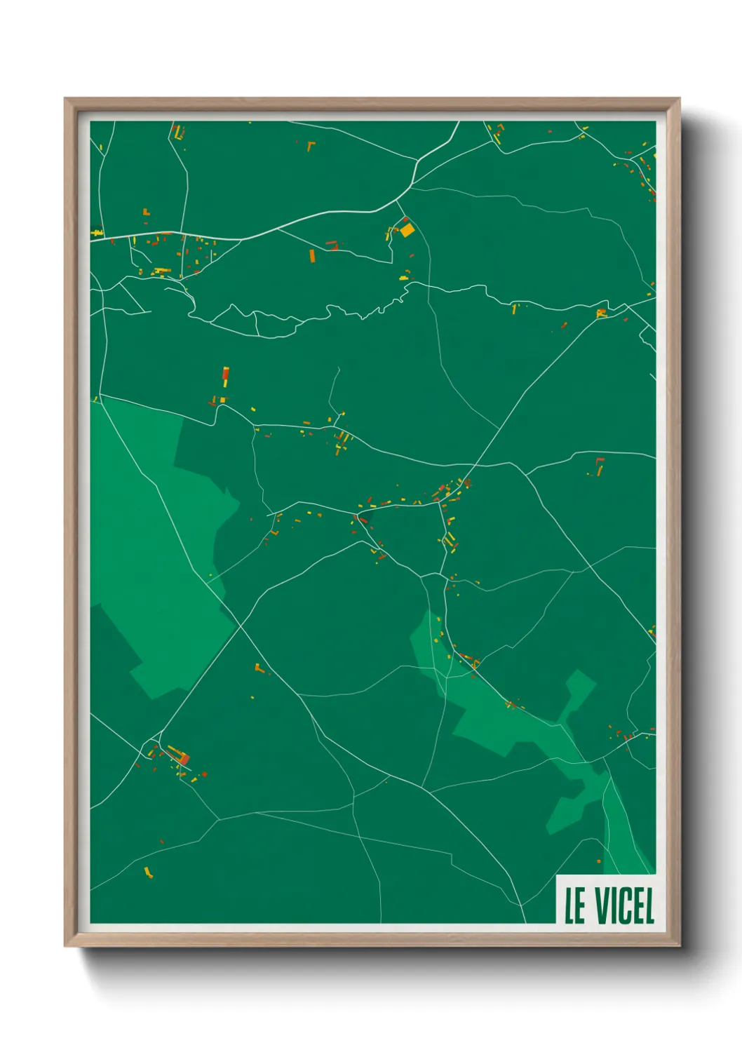 Une affiche de carte sur Le Vicel