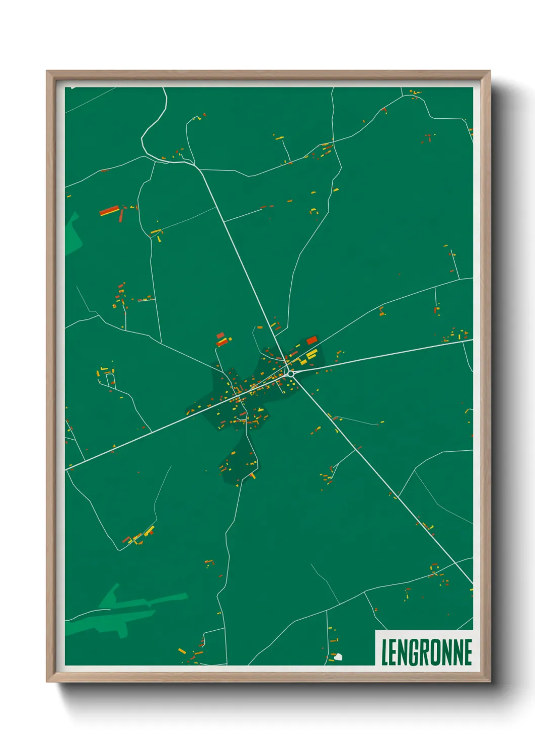 Une affiche de carte sur Lengronne