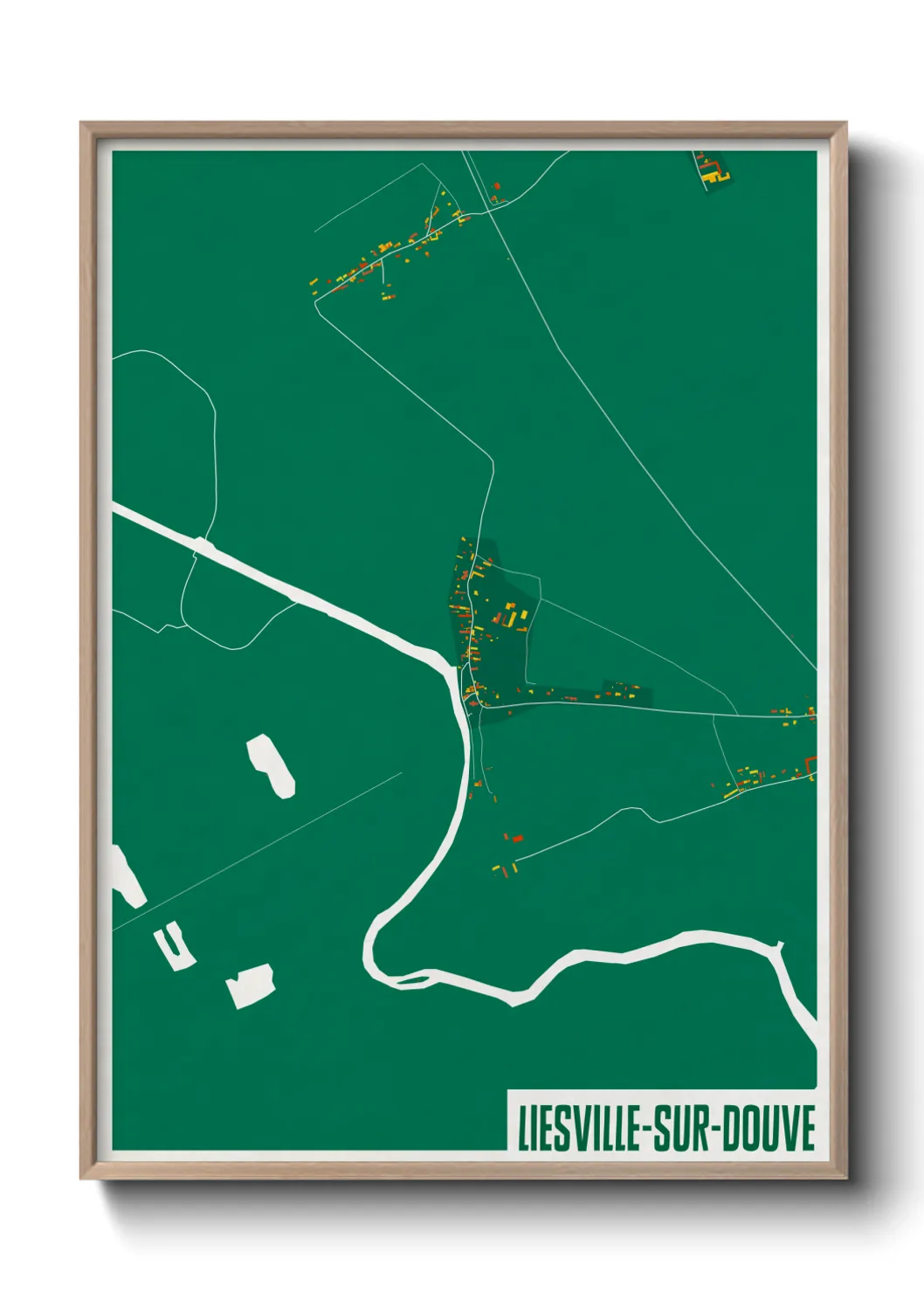 Une affiche de carte sur Liesville-sur-Douve