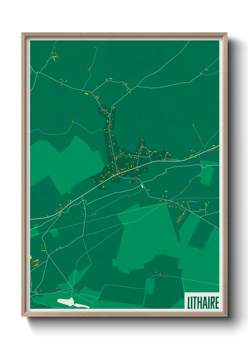 Une affiche de carte sur Lithaire