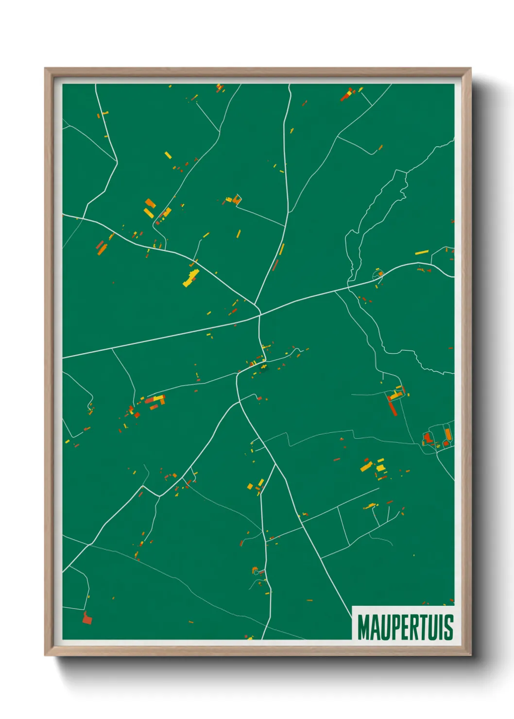 Une affiche de carte sur Maupertuis